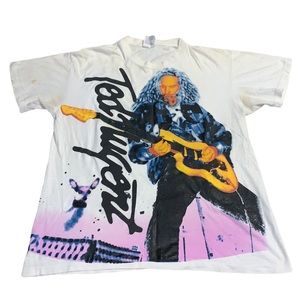 VTG Ted Nugent Virtual Attitude Tour 1994 All Over Print Shirt Winterland